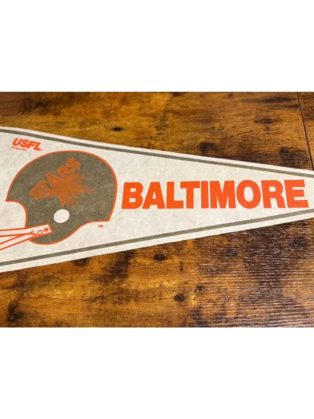 Vintage 1982 USFL Baltimore Stars pennant